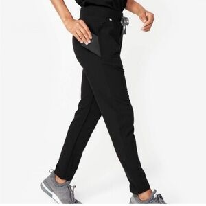 Figs Castelar Black Skinny Scrub Pants